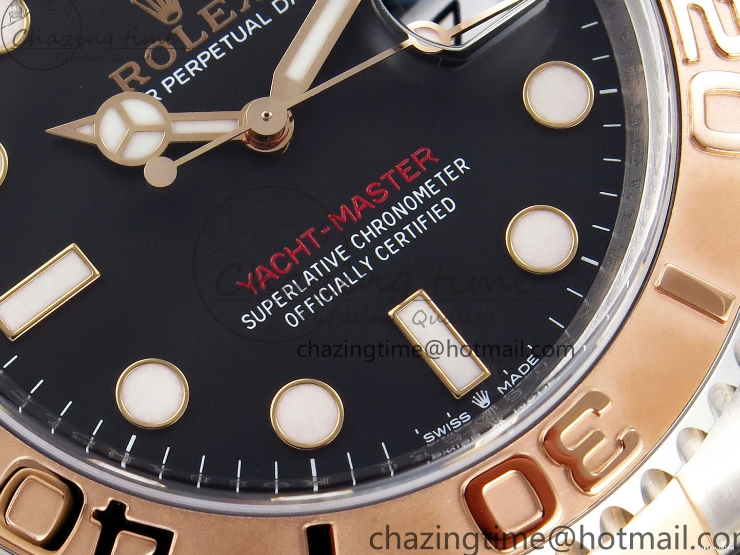 0413 UrbanChic Yacht-Master 126621 SS RG 904L Steel VSF 1:1 Best Edition Black Dial on SS RG Bracelet VS 1860